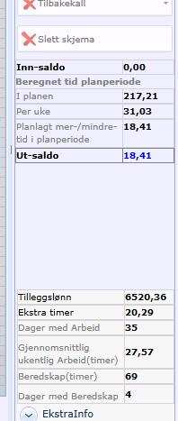 ): o Velg den uken du vil justere ved å klikke i uketallet til venstre. o Høyreklikk på en arbeidsbolk en dag og trykk Slett dersom du ikke planlegger å arbeid den dagen.