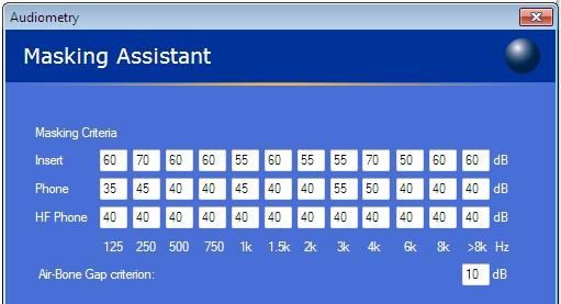 12 Maskeringsassistenten Audiogramsymbolet blinker ved de spesifikke frekvensene der kontralateral maskering kan være anbefalt. 1.