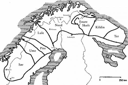 samiske språk hvorav alle er på UNESCO s liste over truede språk i verden (akkalasamisk som har vært snakket i deler av det kildinsamiske området på Kolahalvøya regnes som utdødd).