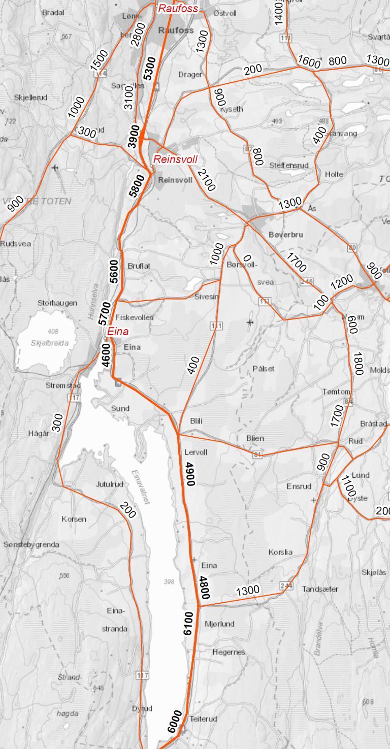 TRANSPORTANALYSE RV4/GJØVIKBANEN 26 Referanse