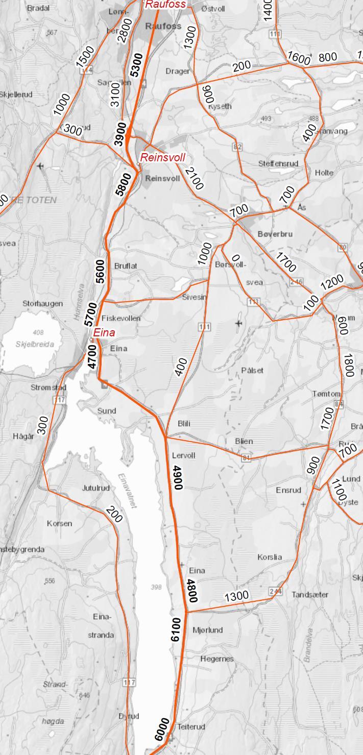 TRANSPORTANALYSE RV4/GJØVIKBANEN 31 Ref.