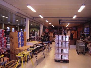 den nye butikkhallen hvor vi har plassert den store og tyngre del av vårt vareutvalg Denne hallen vel 40 meter lang