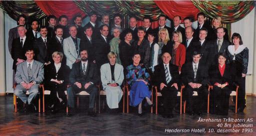 40 års jubileum I 1995 feiret Åkrehamn Trålbøteri as sitt 40 års jubileum. Begivenheten ble markert med at alle ansatt med ektefelle/ledsager fikk felles helgetur til Skive i Danmark.