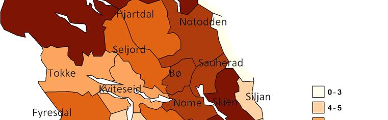 tilleggsnæringer, Telemark, årsverk à 1