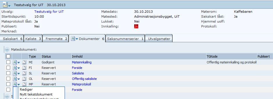 Legg inn graderingskoden MU ved å klikke på forstørrelsesglasset og Lagre 16.