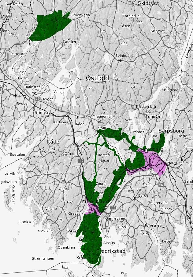 Status pågående prosjekter Østfold FKB 2017 LACHØS65 Nykonstruksjon FKB-A 0,6 km 2 i Sarpsborg og Fredrikstad i sammenheng med utvidelse av etablerte FKB-A områder som skal ajourføres.