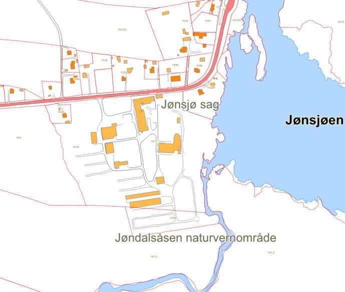 Planområdets beliggenhet og størrelse: Området ligger sør for fv 181 på strekningen mellom Eidsvoll sentrum og Gullverket.