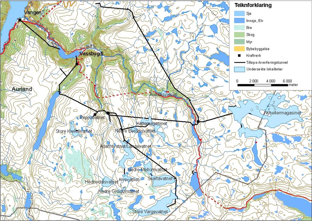 . E-Co Vannkraft Dei undersøkte lokalitetane hjå E-Co vannkraft omfatta Alvsvatnet, Aurdalsvatnet, Hednedalsvatnet, Katlamagasinet, Adamsvatnet/Langavatnet, Nedre Berdalsvatnet, Nedre