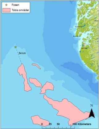 brønn på lisens 544 - Korsfjorden - Boknafjorden/Jærstrendene - Skagerrak - Makrellfelt - Karmøyfeltet - Listastrendene - Tobisfelt (Sør) Områdenes miljøsårbarhet er vurdert i den miljørettede