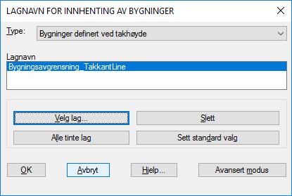 I verktøylinja for Novapoint Støy i AutoCAD finner vi denne ved å trykke pilen til høyre for knappen markert med rød sirkel.