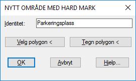 STEG 7 - Definere hardmarksområder Vegbanen for alle veger som er definert i støymodulen blir automatisk regnet som hard mark.