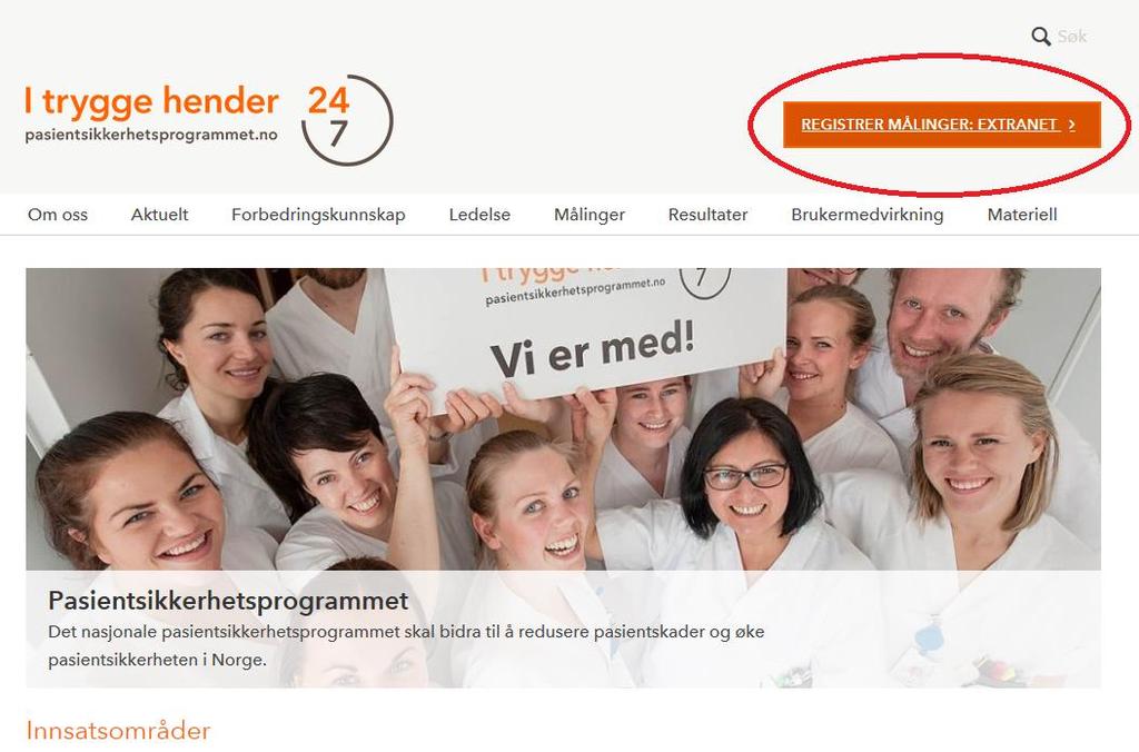 IV. Få tilgang til Extranet - Opprette en personlig profil For å få