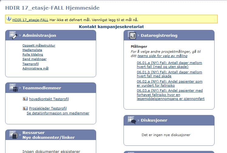 VII. Dataregistrering Under «Dataregistrering» ser du tilgjengelige