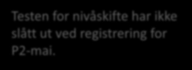 nivåskifte har ikke