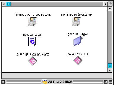 For brukere av nettverksgrensesnittkabel For brukere av Mac OS 9.1 til 9.2 Pass på at du har gått gjennom alle instruksjonene i trinn 1 under "Sette opp maskinen" på sidene 4-11.