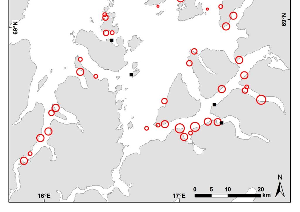 mer informasjon om lokalitetene i Kvæfjord kan vi ikke vite om dette stemmer eller om det bare er et resultat av respondentenes geografiske fordeling. SENJA ANDØYA Harstad HINNØYA Figur 9.