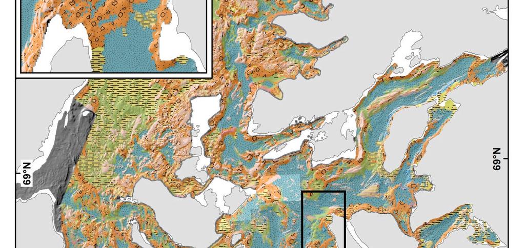 Grunnlaget for kartet er nøyaktig tolkning av multistrålebatymetri og backscatterdata, verifisert ved hjelp av