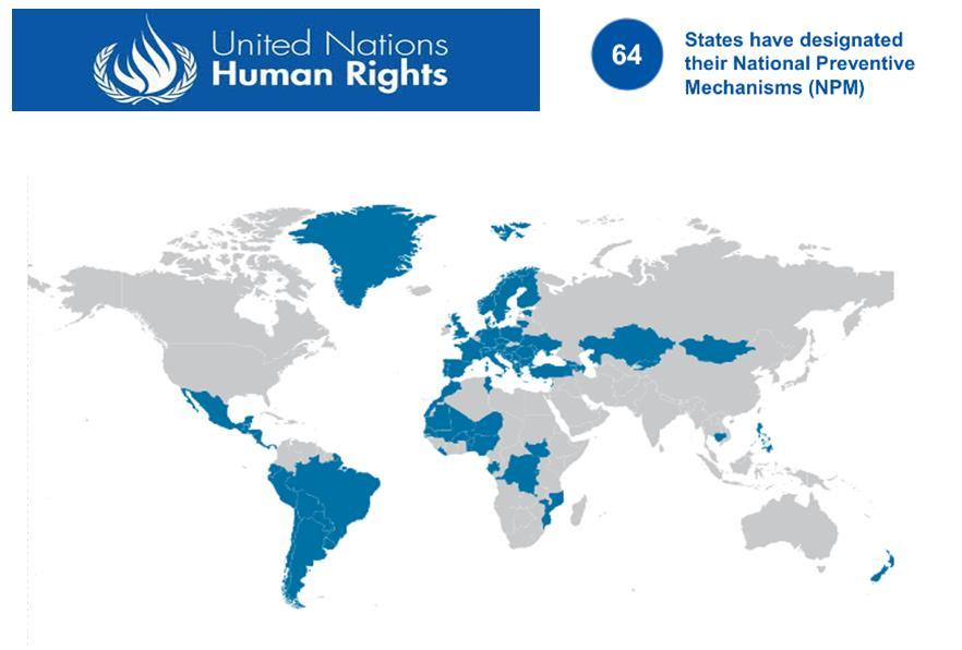 UN Optional Protocol to the Convention against Torture and other Cruel, Inhuman or Degrading Treatment or Punishment (OPCAT) Artikkel 1: regelmessige besøk foretatt av uavhengige internasjonale og