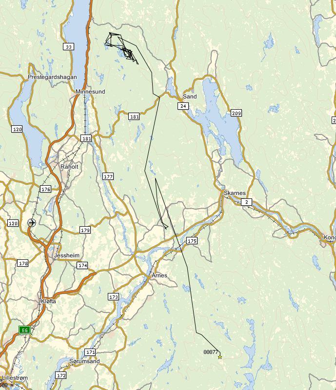 På langtur Setskog En sau, som normalt beiter på Østsida i Eidsvoll, kom fullstendig på utur i sommer. Eieren fulgte bevegelsene en stund før han forsøkte å hente den hjem.