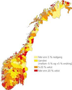 ATTRAKTIVE OG KLIMAVENNLEGE BY- OG TETTSTADSOMRÅDE Folkeveksten i byane og tettstadene fører til press på areal og infrastruktur, og gir utfordringar for trafikkavvikling, helse og miljø.