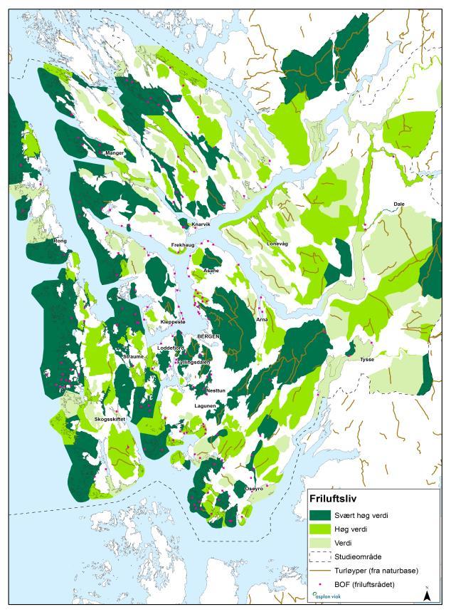 Regional areal- og transportplan for Bergensområdet Høyringsforslag Juni 2015 Figur 40: Temakart