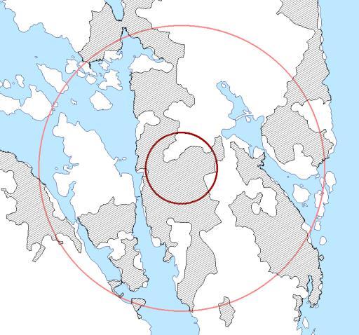 innafor eksisterande Høg andel ubygd areal, der byggjesone, særleg fortetting vil gje endring i strandsone og grøntstruktur landskapskarakter og vere eksponert. Ikkje nødvendigvis negativt.