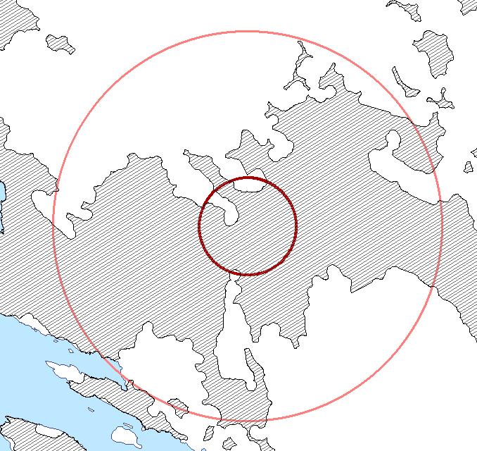 Råkar ikkje områda med høge regionale landskapsverdiar, som ligg utanfor dagens byggjesone.