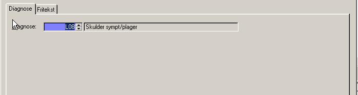 Merk den diagnosen som stemmer med den legen har oppgitt og lim inn ved å klikke på kosten, (eller dobbeltklikk).