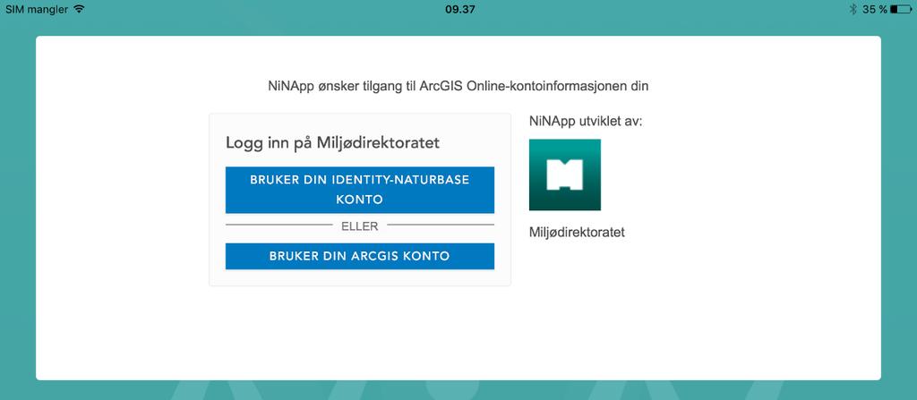 4. Funksjonalitet i NiNapp feltapplikasjon for ipad 4.1 Installasjon Feltapplikasjonen lastes ned fra Appstore og installeres på ipad. Det trengs ingen spesielle tillatelser for å laste den ned.