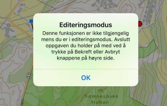 Denne kontrollen er ikke utvikla for kartlagsvelgeren i kartlagsmenyen i appen, bare valgene av kartleggingslag i digitaliseringsgrensesnittet.