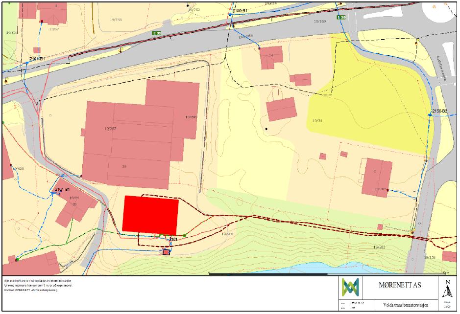Side 2 Figur 1: Situasjonsplan Volda transformatorstasjon.