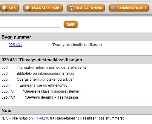 Norsk WebDewey og