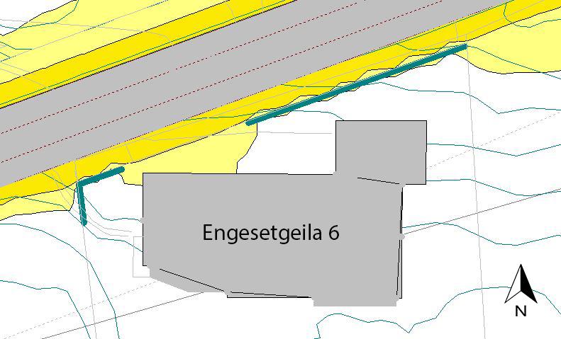 grenseverdien for gul støysone, se figur 4-7.