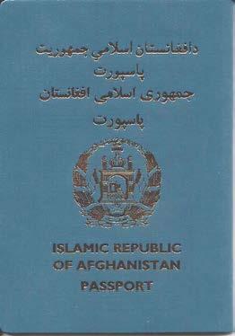 Passene har hatt samme utforming siden People s Democratic Party of Afghanistan (PDPA) styrte Afghanistan på 1980-tallet; bare signatur og stempel skiller et pass utstedt under kommunisttiden fra et