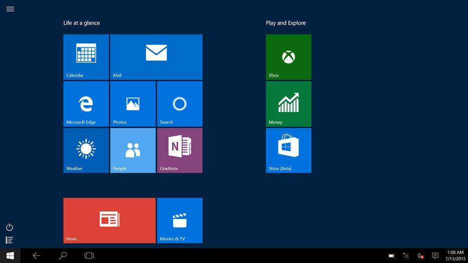 8. Startskjermen i Windows 10 På startskjermen vises paneler som fungerer som snarveier til installerte apper. I Rolltalk vises skrivebordet med ikonet for Rolltalk Designer.