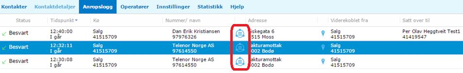 Ved å klikke på ikonet åpnes Notatmodulen der gamle notater kan leses/redigeres eller nye notater kan skrives, se neste kapittel. 3.2.