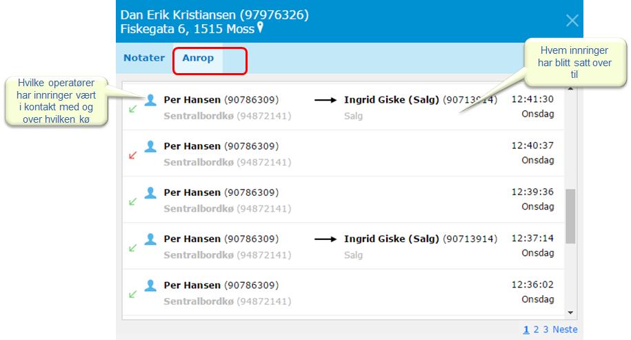 Lagring og sikkerhet Det er bedriften som behandlingsansvarlig som er ansvarlig for hvor lenge data kan lagres. Data i Notatmodulen lagres hos Telenor (databehandler).