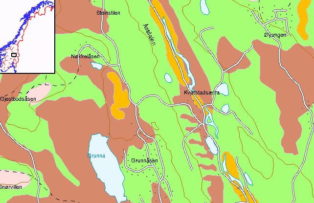 for områdene ved de tre stasjonene (kilde