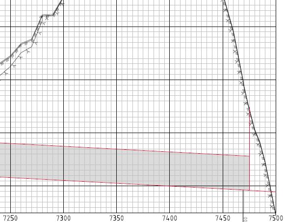 Nordre påhugg Geo 50698-2 Tegning 07 E6 Brattåsen Lien Målestokk