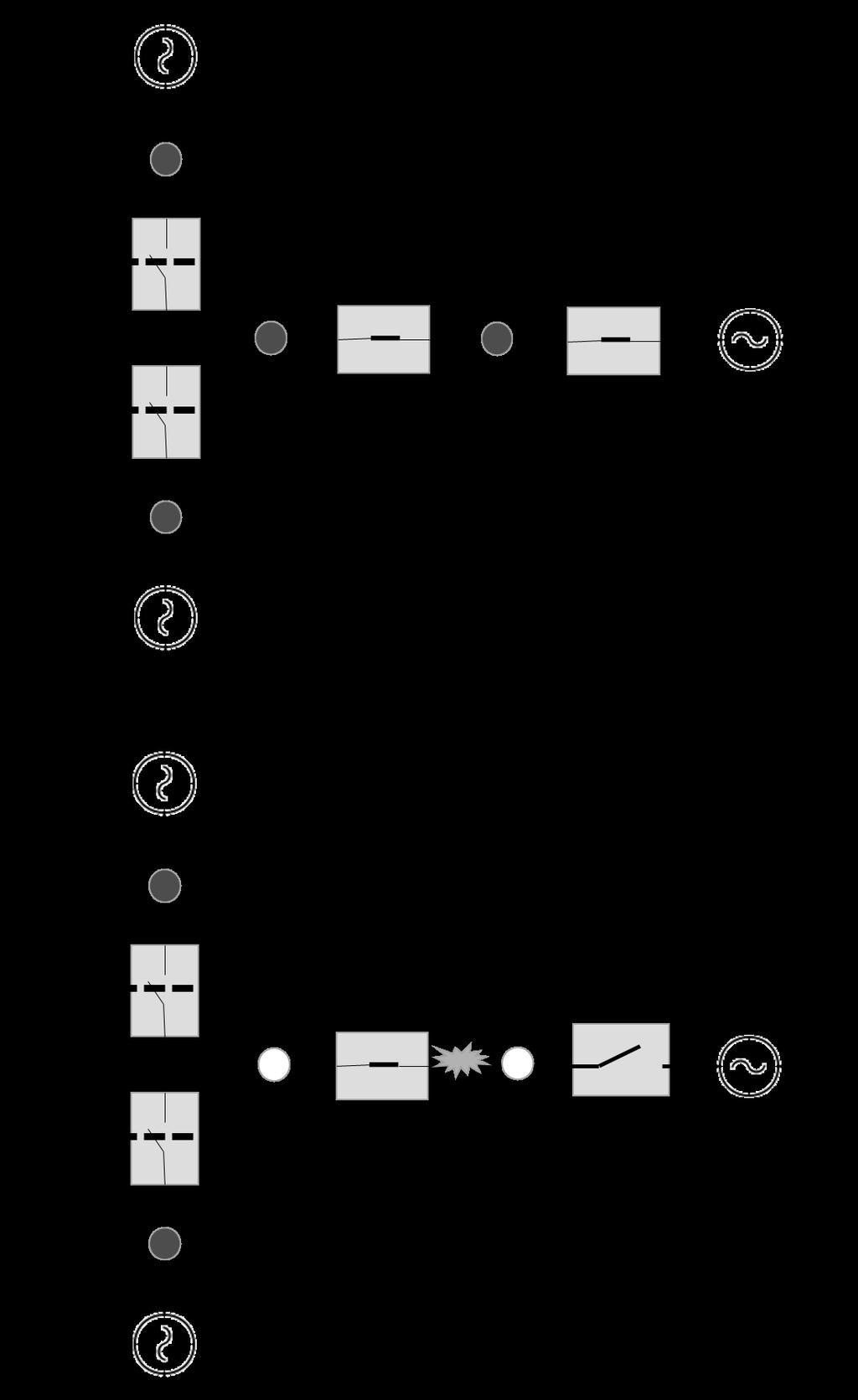 Figur 3: Alternativ FLISR-konfigurasjon Ringnettet er pedagogisk for å forklare FLISR, men konseptet er like anvendelig på