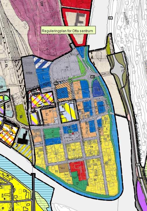 3. RAMMER OG RETNINGSLINJER FOR PLANARBEIDET Overordnet plan I gjeldende kommunedelplan for Otta (Vedtatt 28.06.