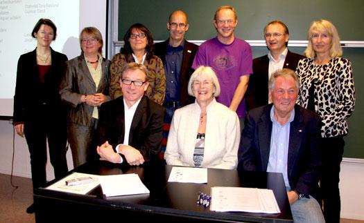 Samarbeidsavtalen med de norske universitetene September 2011: (Daværende statsråd Tora Aasland).