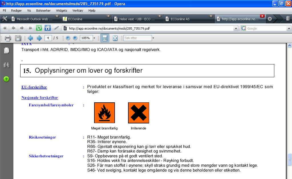 Vi er ikke interessert i sikkerhetssetningene