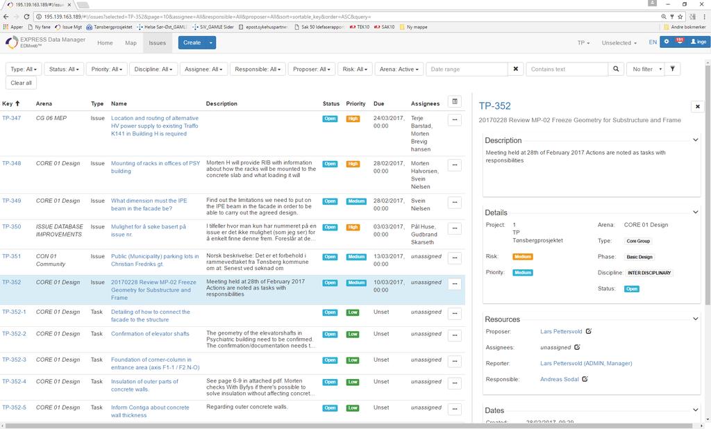 Issue Management System (Module in BIM-server) Issue