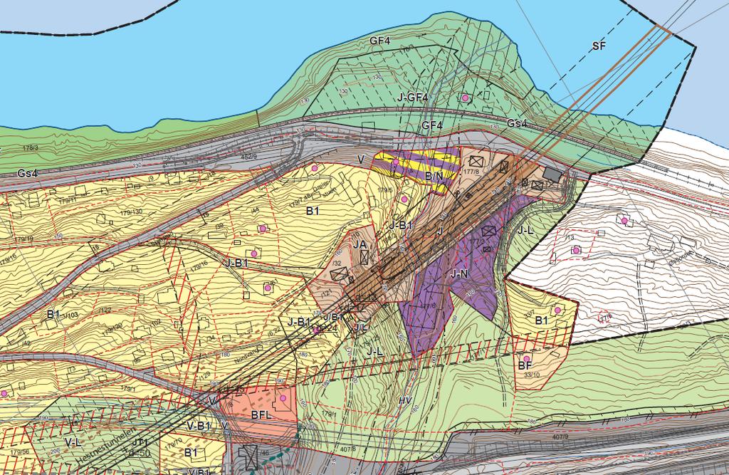 idsvoll Hamar spa Sørli 10 av 98 UH-30-A-55303 Figur 1-4: Utsnitt fra reguleringsplan for Fellesprosjektet 6-Dovrebanen, Akershus grense abbdalen. fv.