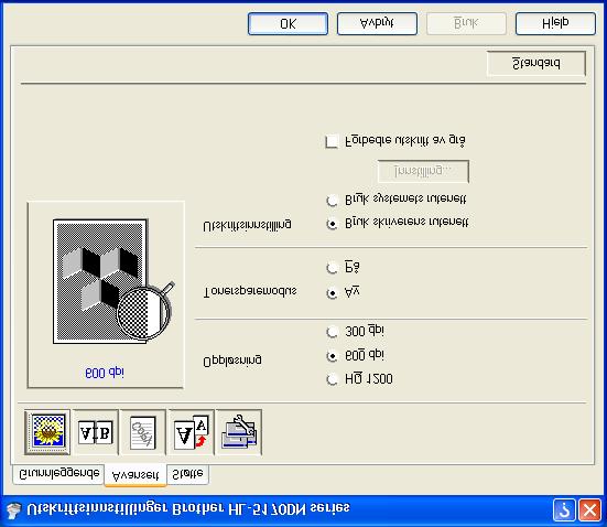 Kategorien Avansert Hvis du bruker Windows NT 4.0, Windows 2000 eller XP, kan du gå til kategorien Avansert ved å klikke på Utskriftsinnstillinger.