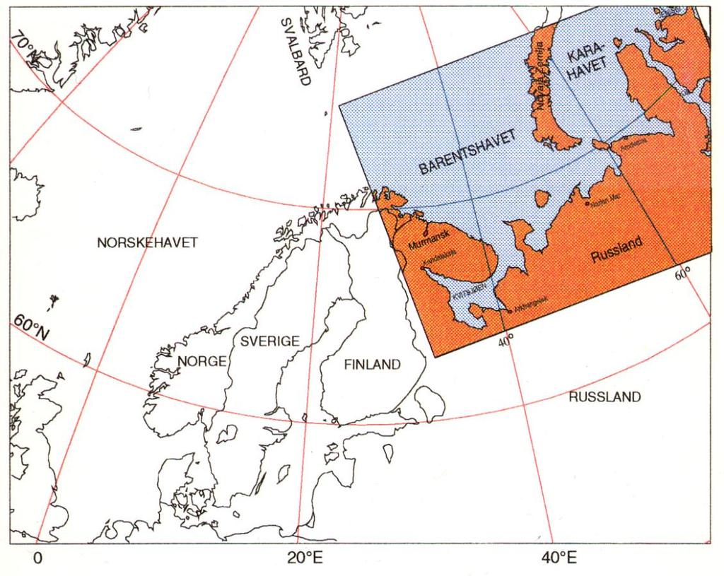 Eksempel I, Akvakultur Masterplan for oppdrett i NV Russland (1992-93) Evaluering av naturgitte muligheter for