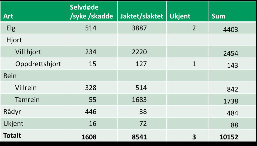 Antall undersøkte prøver 2016