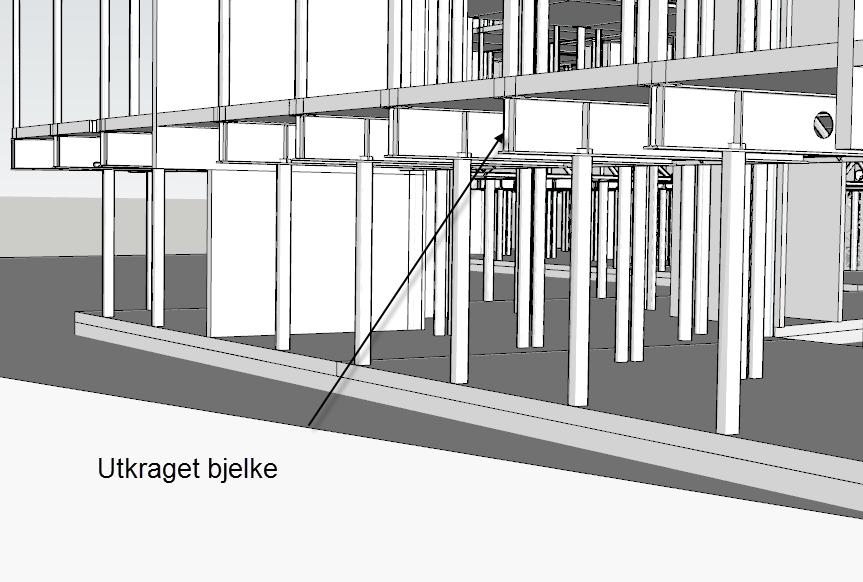 Den valgte tilnærmingen mht. industrialisering, der bærestruktur kombineres med teknisk infrastruktur, har resultert i et bære-system der ventilasjonssjaktene, med typisk lengde 3.