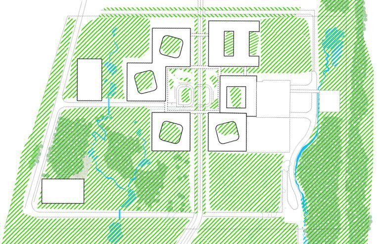 Parken på vestsiden av sykehuset er et åpent og tilgjengelig parkstrøk, for sykehusets brukere, naboer og andre som ferdes i området.